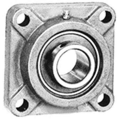 Bailey Stainless Steel 4-Bolt Flange Bearings: 1 1/4 in. I.D., SUCSF 206-20 Bearing No., Set Screw Collar 152406